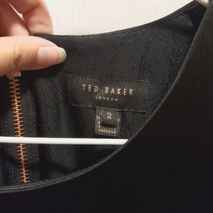 Ted Baker black cutout, ruffle dress